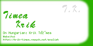 timea krik business card